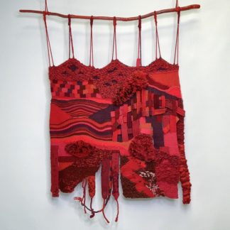 tapiz rojos contemporáneo decoración hecho a mano